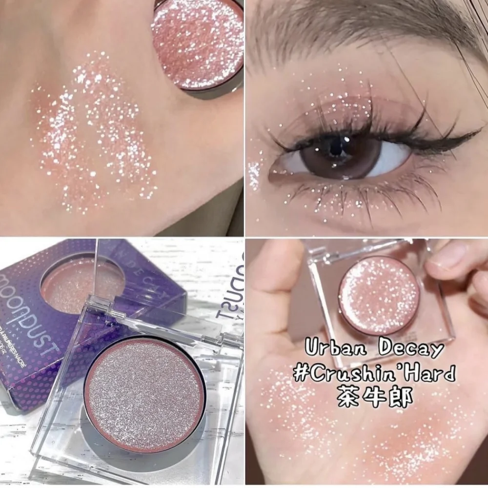 Urban Decay Moondust Eyeshadow Intense Shimmer Sparkle Glitter Baby Pink Silver